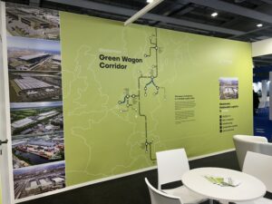 Muur Green Wagon Corridor op stand bij LetExpo in Verona